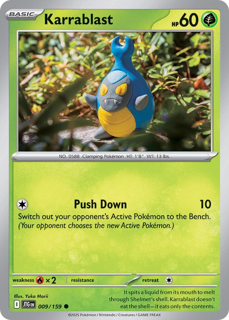 Karrablast Pokémon card
