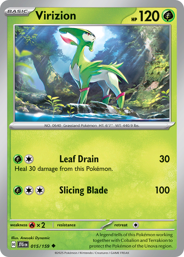 Virizion Pokémon card