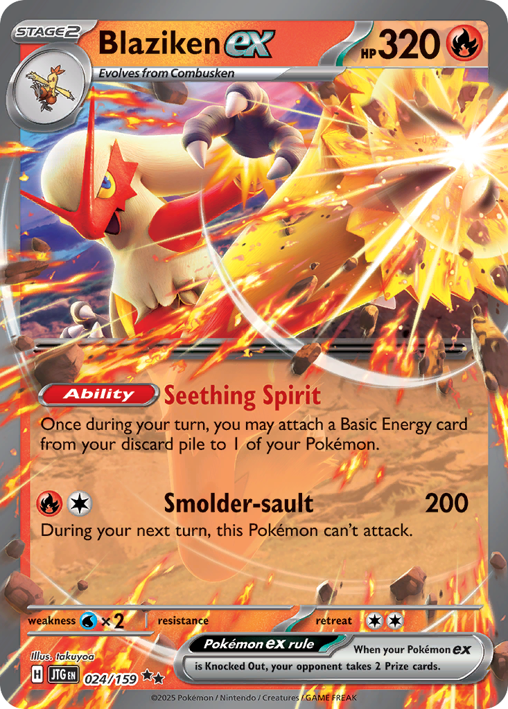 Blaziken ex Pokémon card