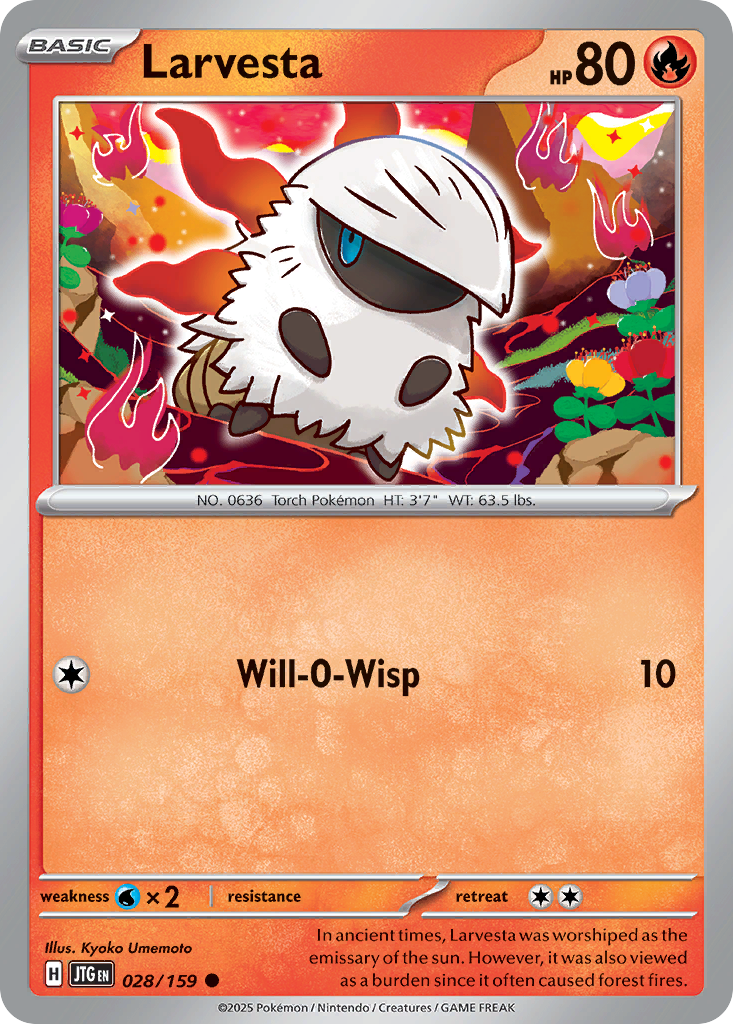 Larvesta Pokémon card