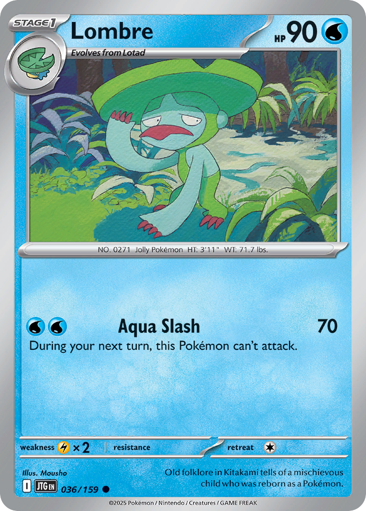 Lombre Pokémon card
