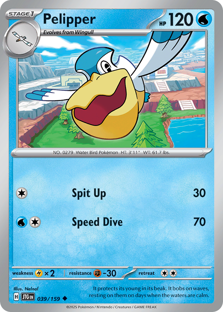 Pelipper Pokémon card