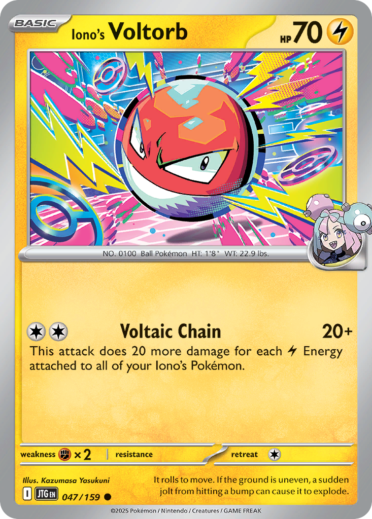 Iono's Voltorb Pokémon card