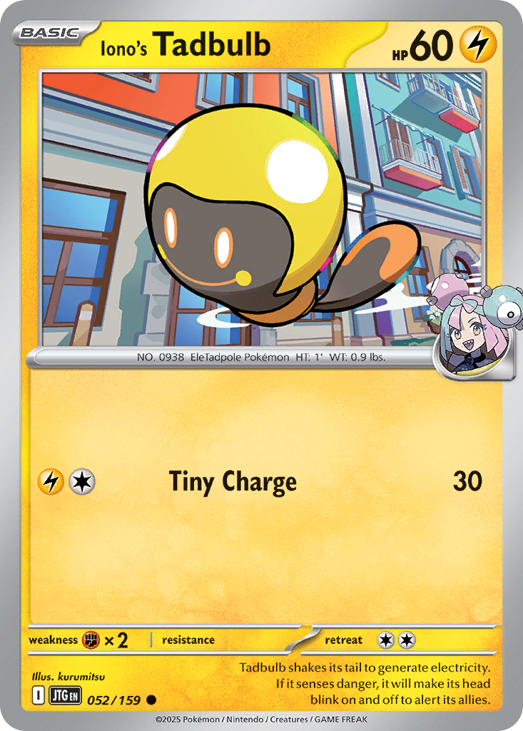 Iono's Tadbulb Pokémon card
