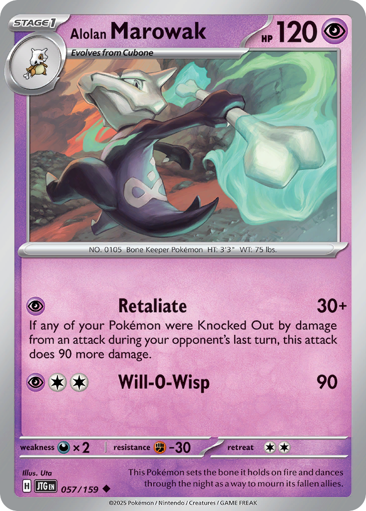 Alolan Marowak Pokémon card