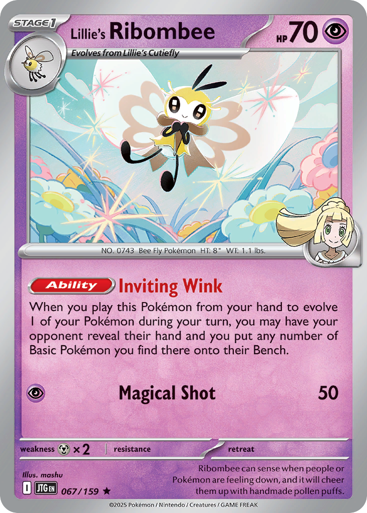 Lillie's Ribombee Pokémon card