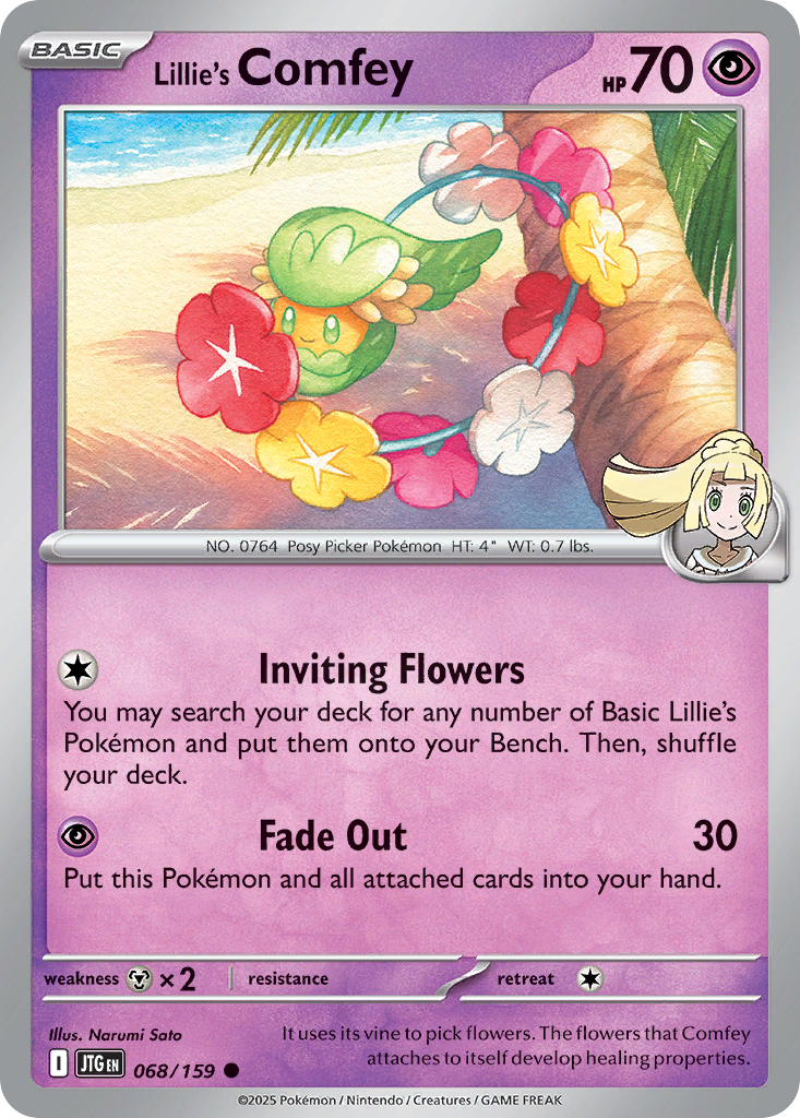 Lillie's Comfey Pokémon card