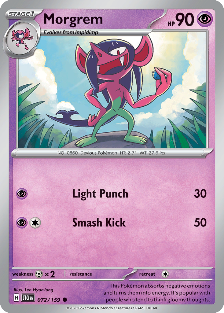 Morgrem Pokémon card