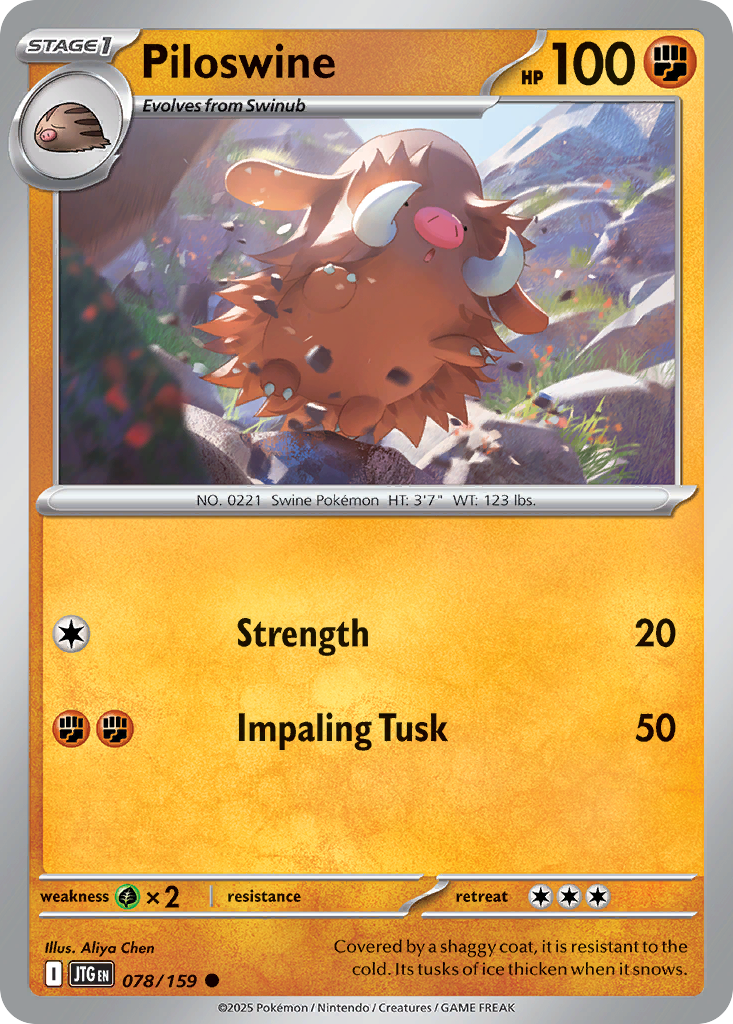 Piloswine Pokémon card