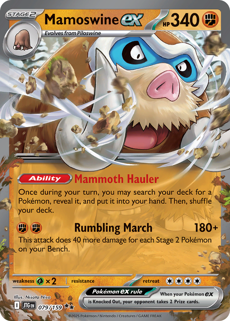 Mamoswine ex Pokémon card