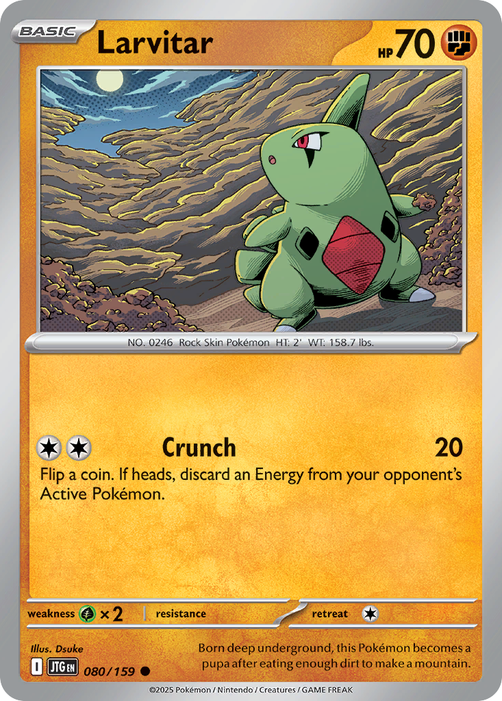 Larvitar Pokémon card