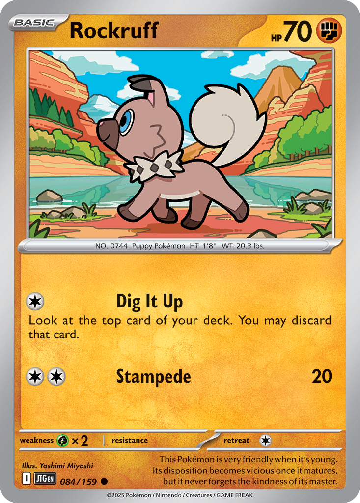 Rockruff Pokémon card