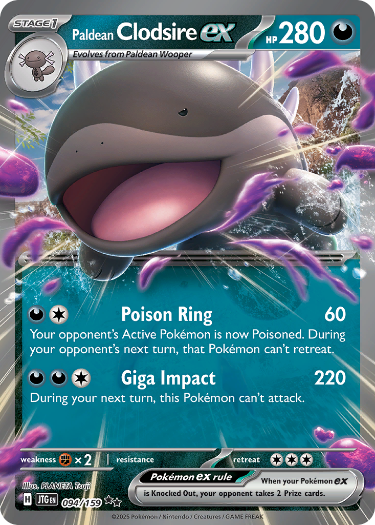 Paldean Clodsire ex Pokémon card