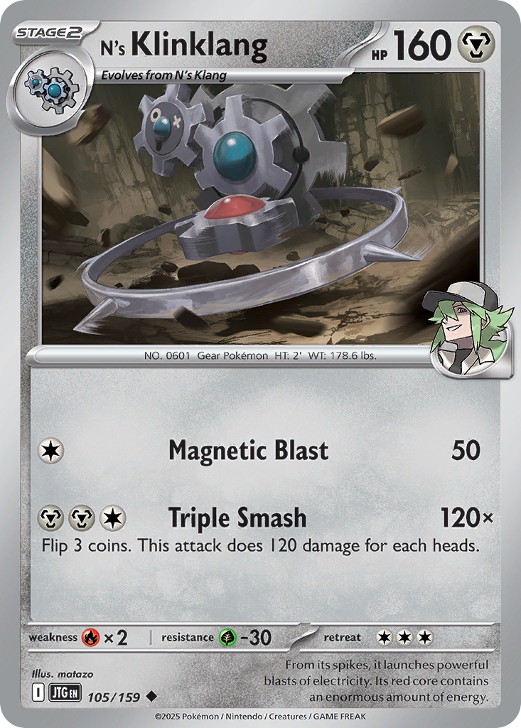 N's Klinklang Pokémon card