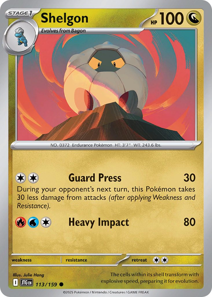 Shelgon Pokémon card