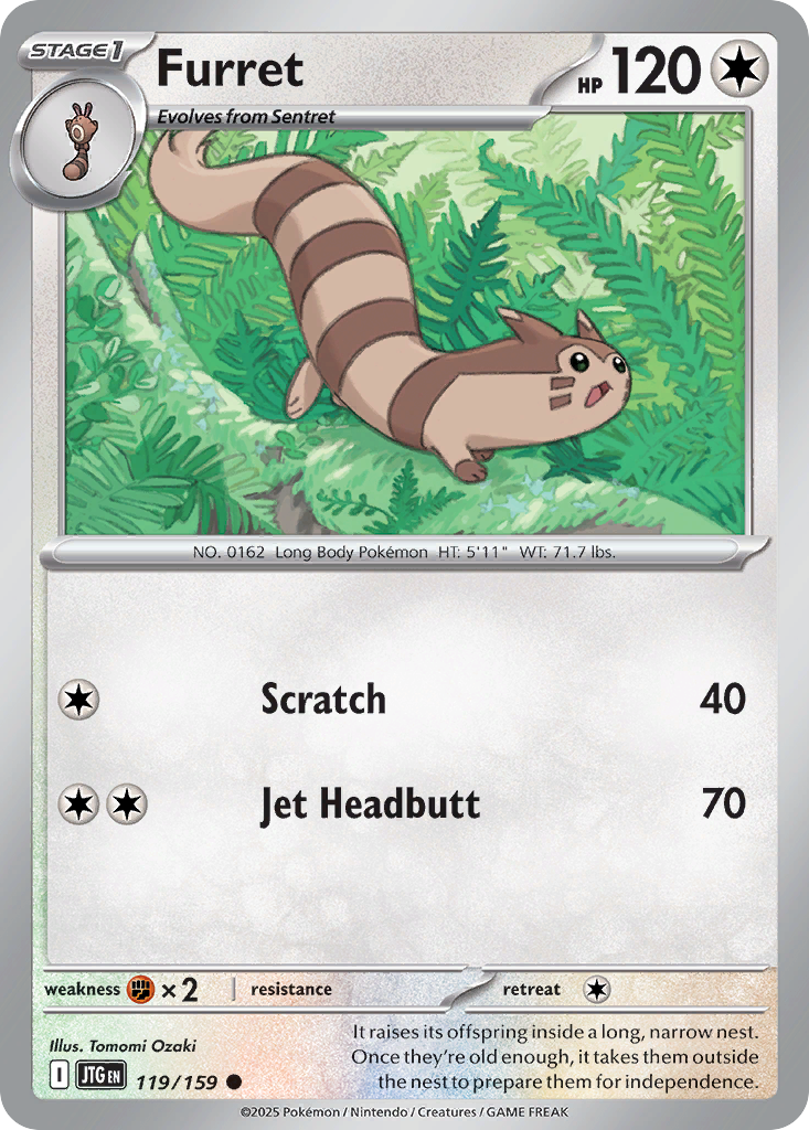 Furret Pokémon card