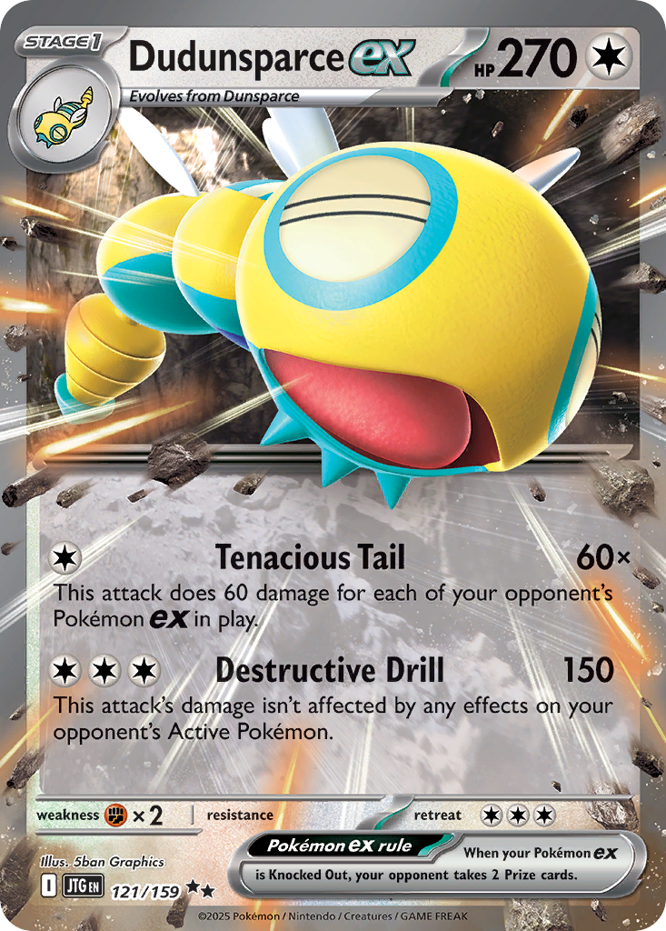 Dudunsparce ex Pokémon card
