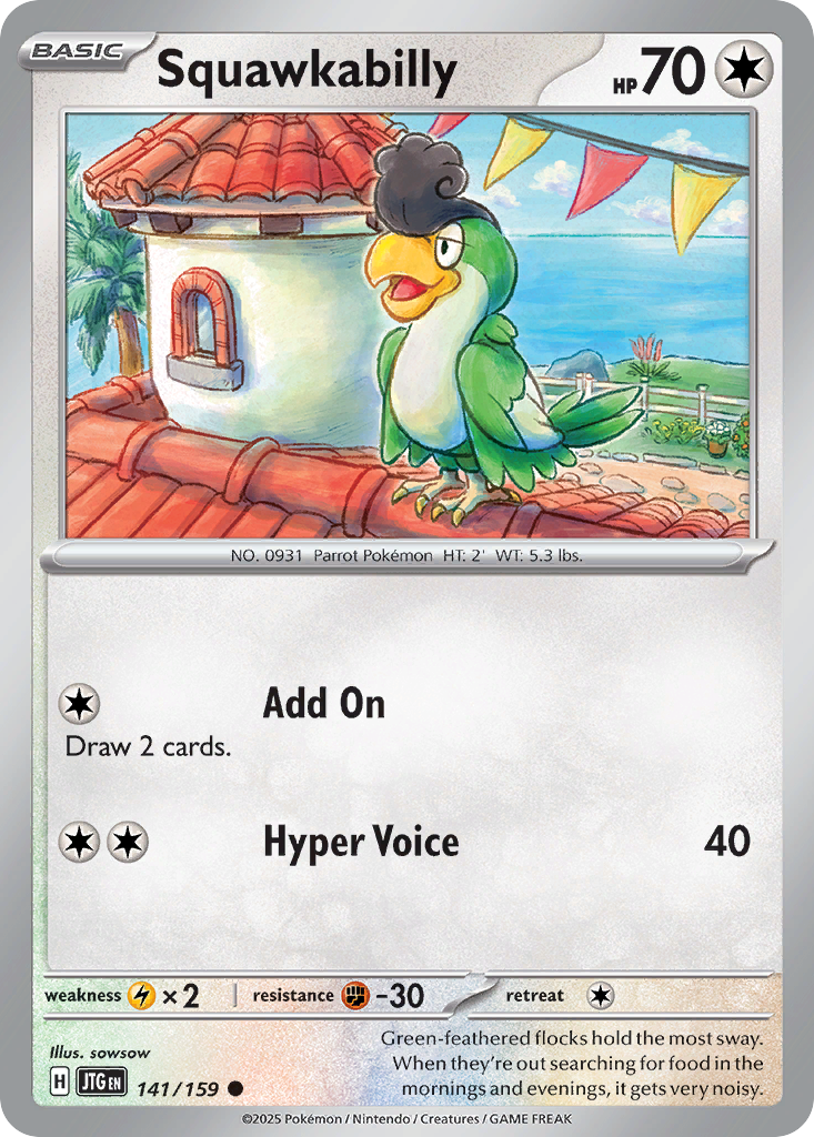 Squawkabilly Pokémon card