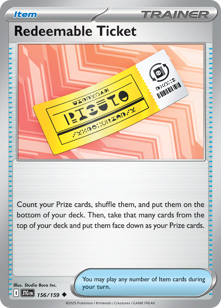 Redeemable Ticket Pokémon card