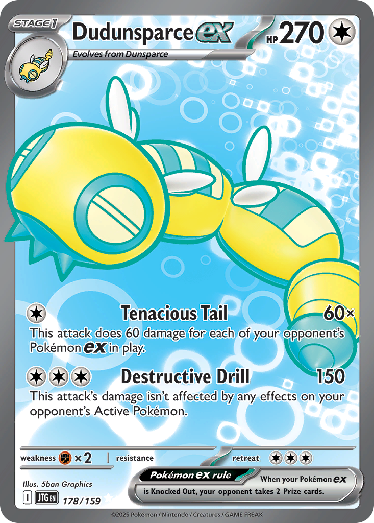 Dudunsparce ex Pokémon card