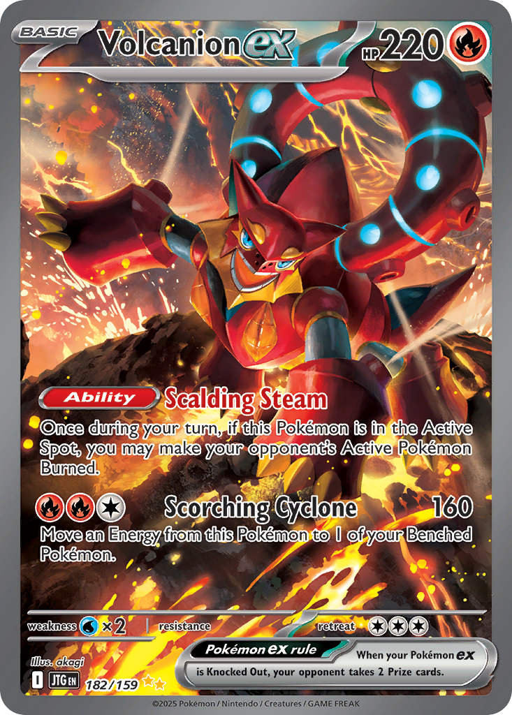 Volcanion ex Pokémon card