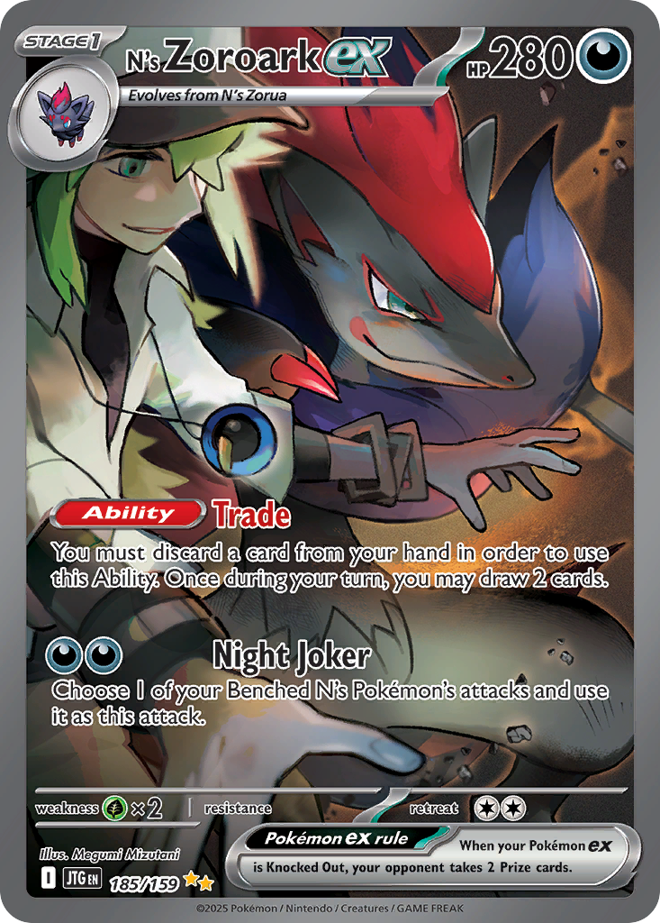 N's Zoroark ex Pokémon card