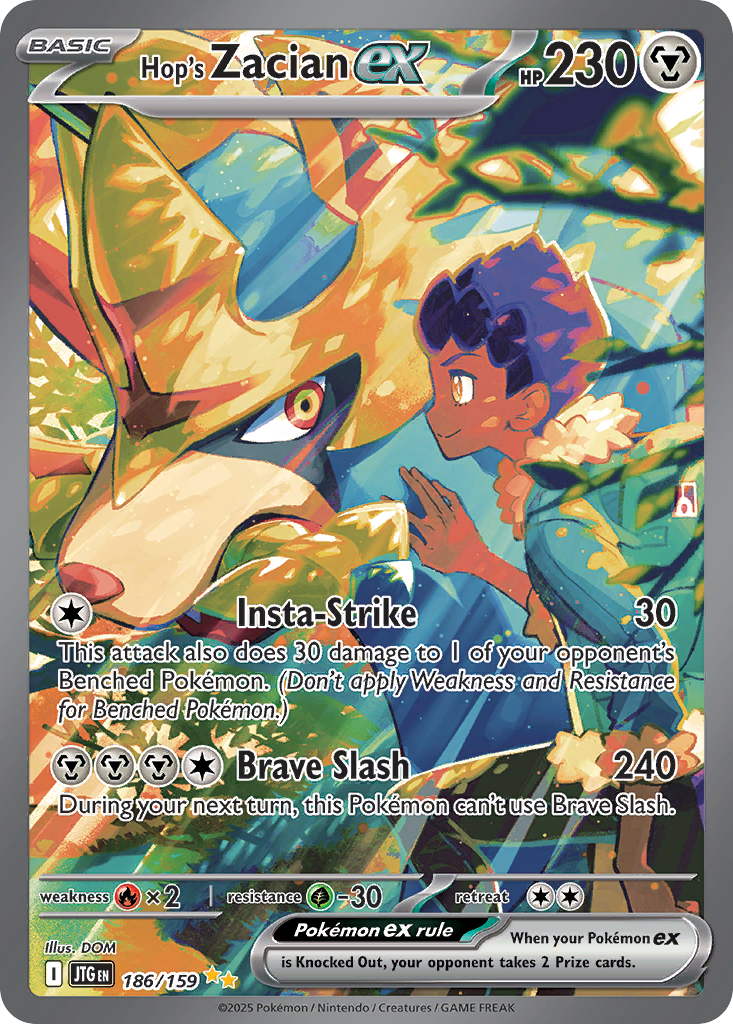 Hop's Zacian ex Pokémon card