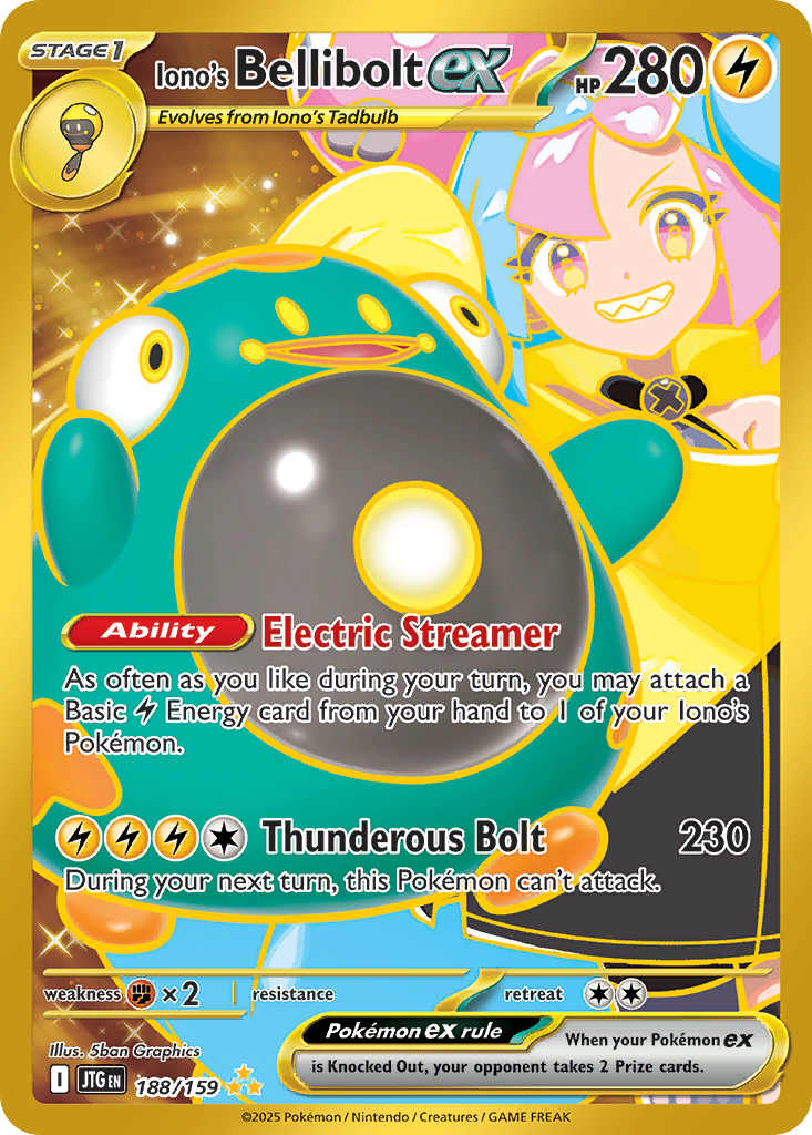 Iono's Bellibolt ex Pokémon card