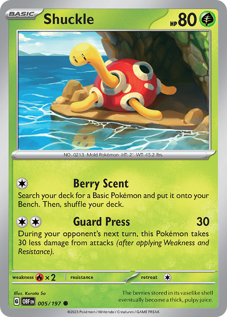 Shuckle Pokémon card
