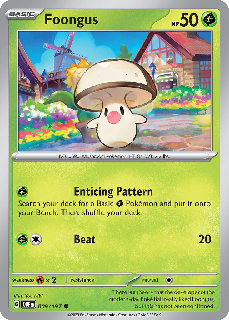 Foongus Pokémon card