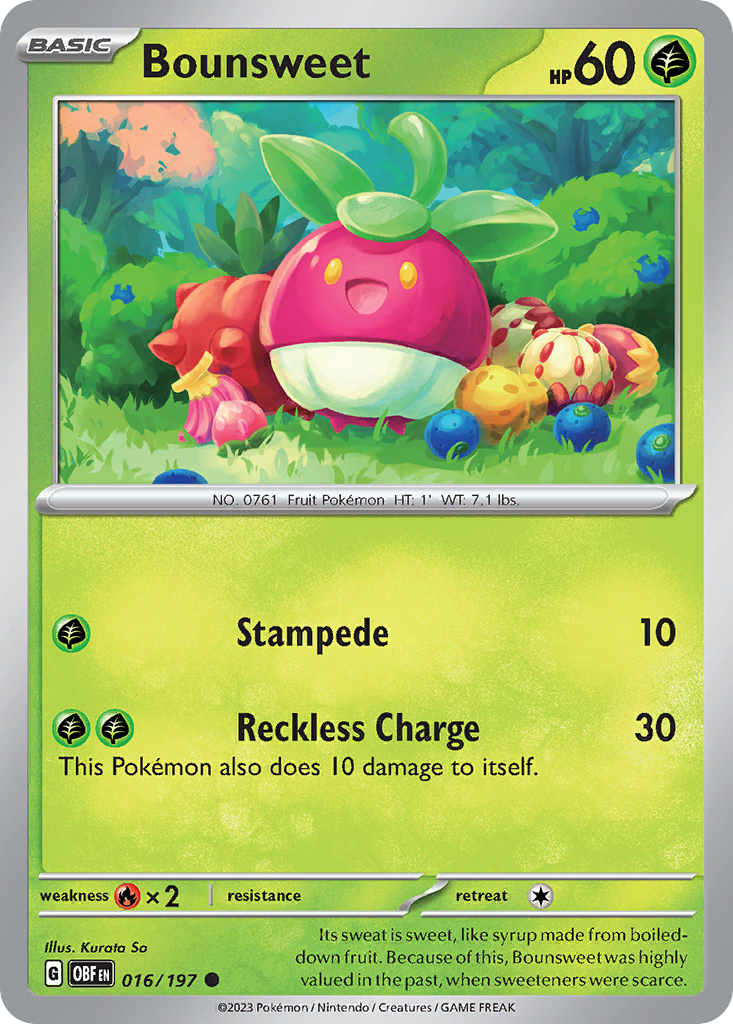 Bounsweet Pokémon card
