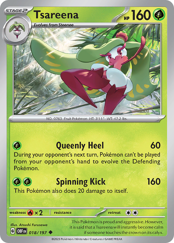Tsareena Pokémon card