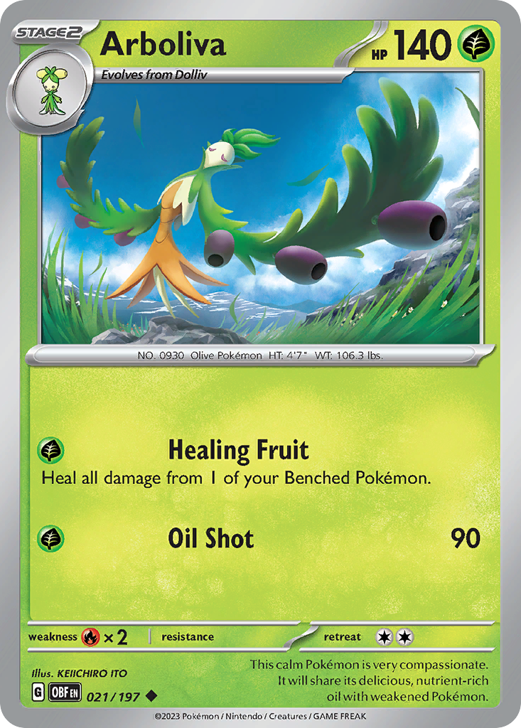 Arboliva Pokémon card