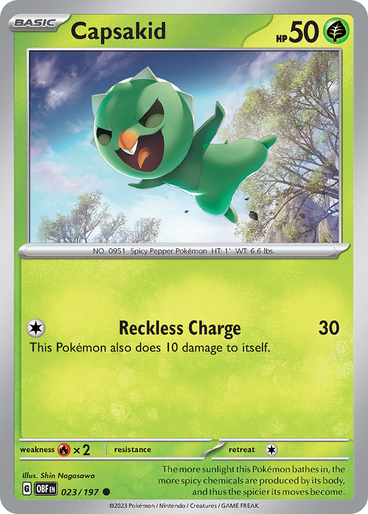 Capsakid Pokémon card
