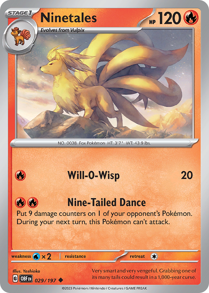 Ninetales Pokémon card