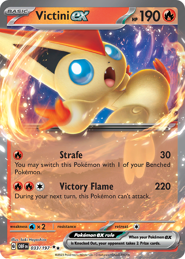 Victini ex Pokémon card