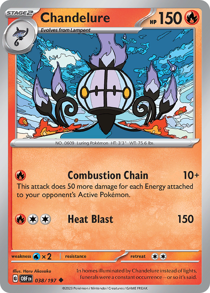 Chandelure Pokémon card