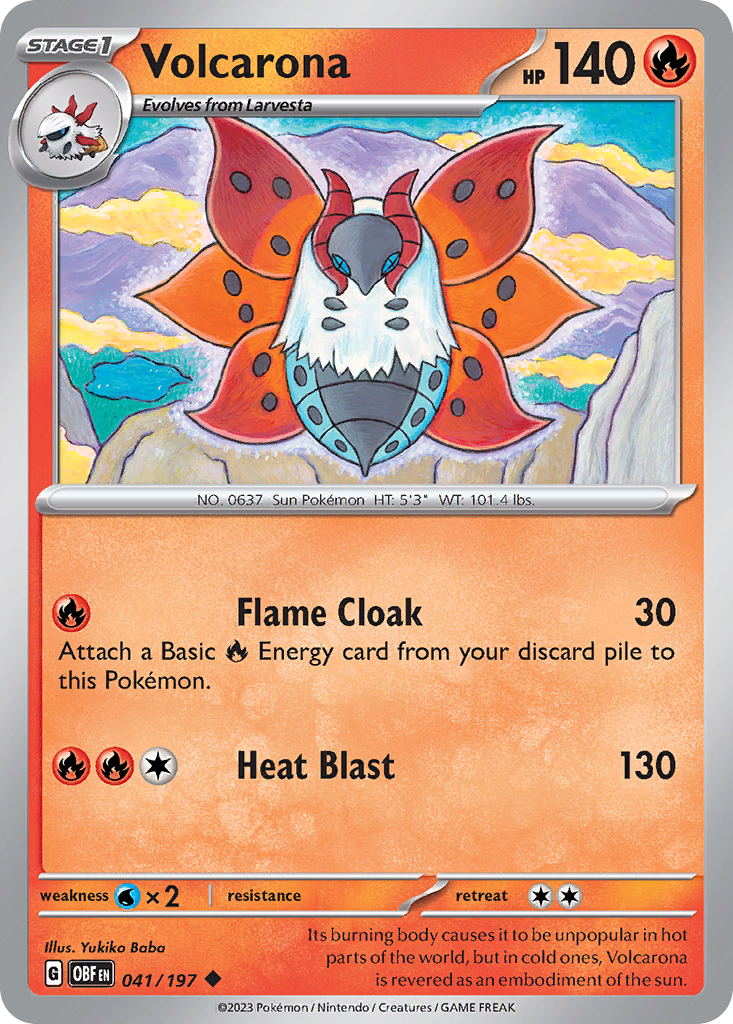 Volcarona Pokémon card
