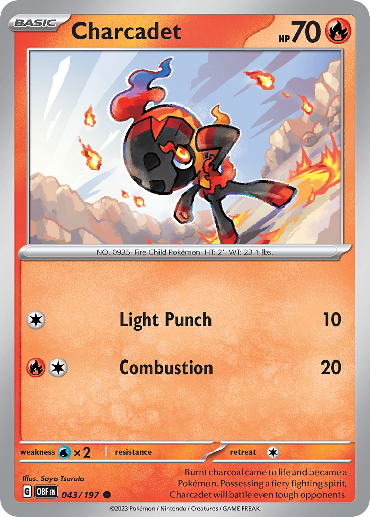Charcadet Pokémon card