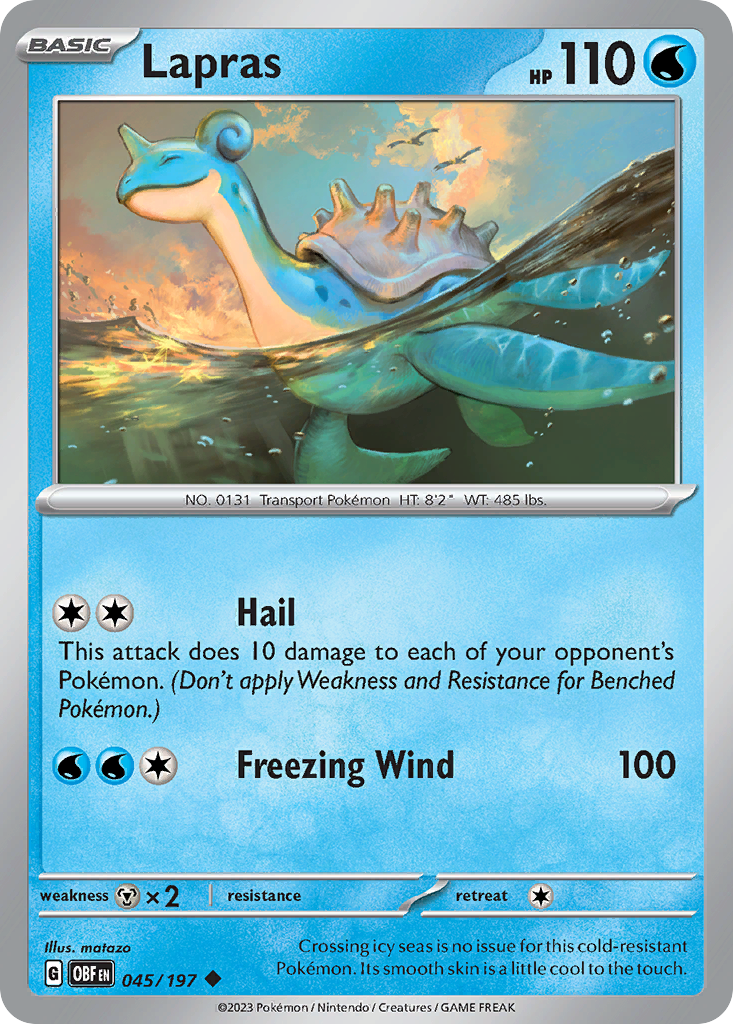 Lapras Pokémon card