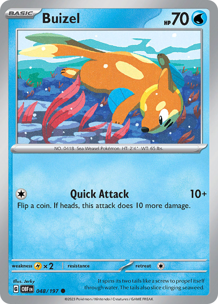 Buizel Pokémon card