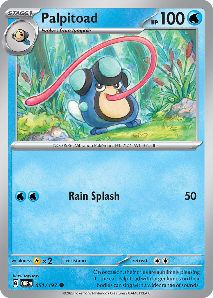 Palpitoad Pokémon card