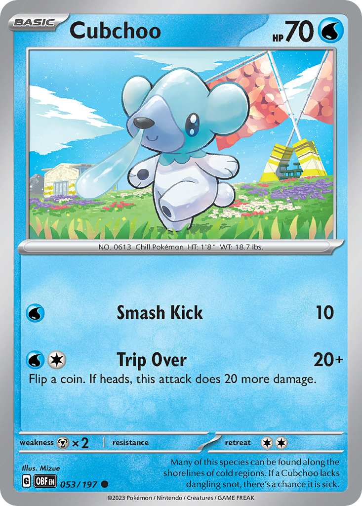 Cubchoo Pokémon card