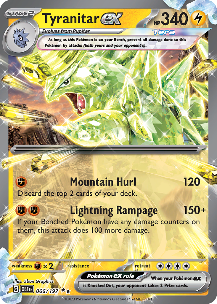 Tyranitar ex Pokémon card