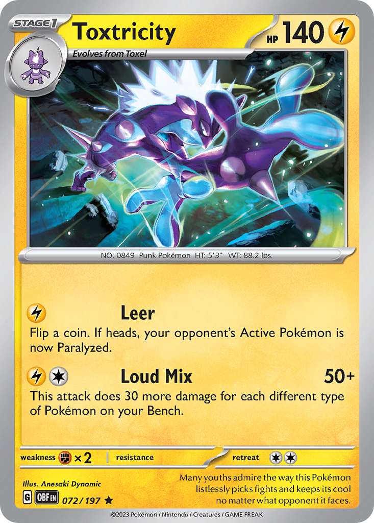 Toxtricity Pokémon card