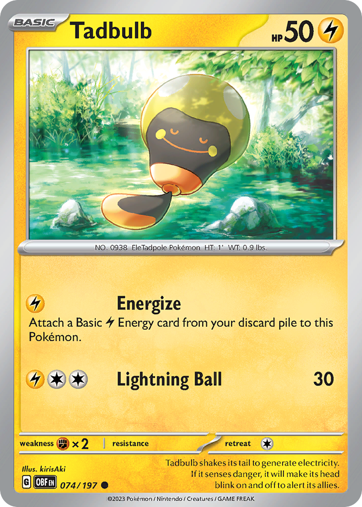 Tadbulb Pokémon card