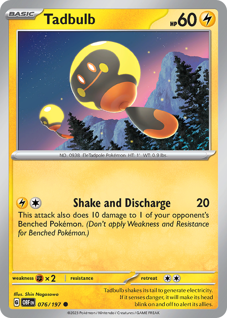 Tadbulb Pokémon card