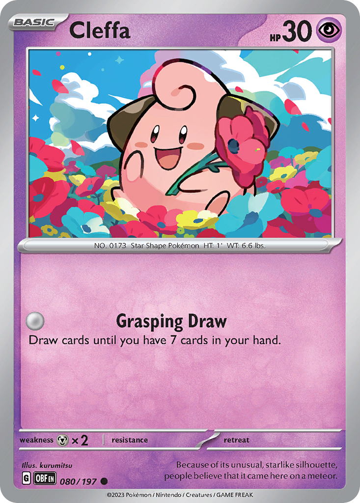 Cleffa Pokémon card