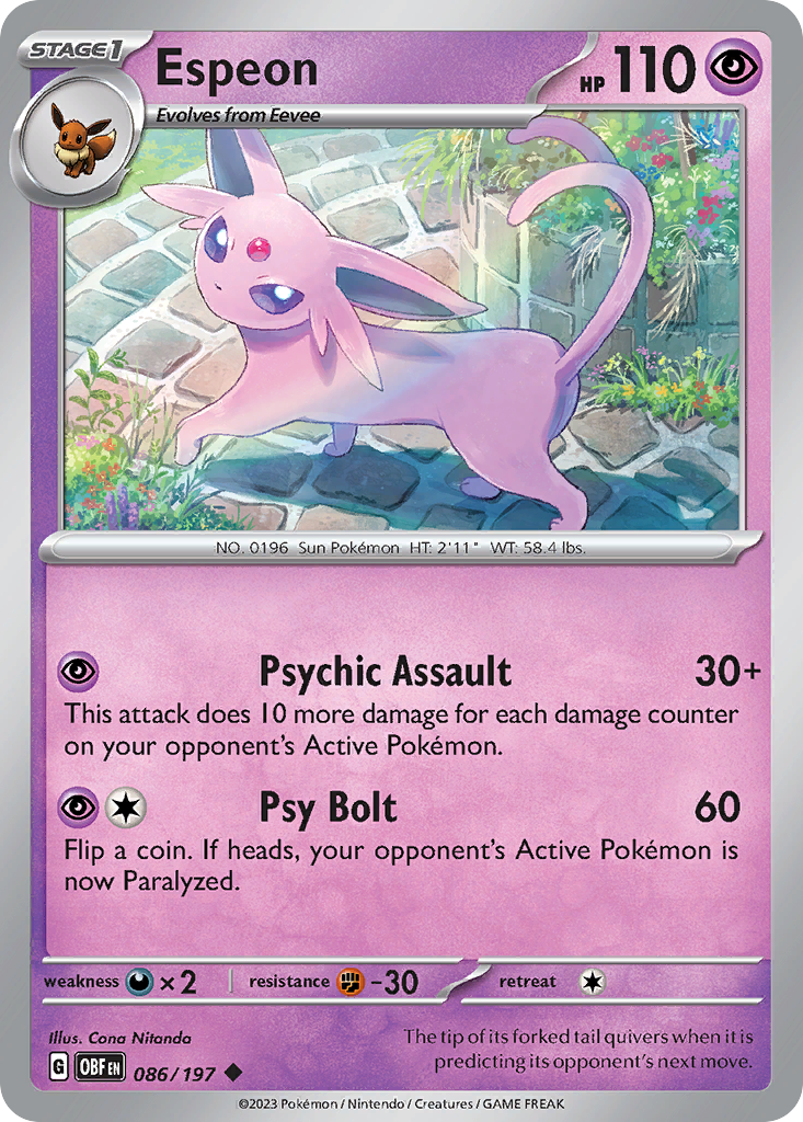 Espeon Pokémon card