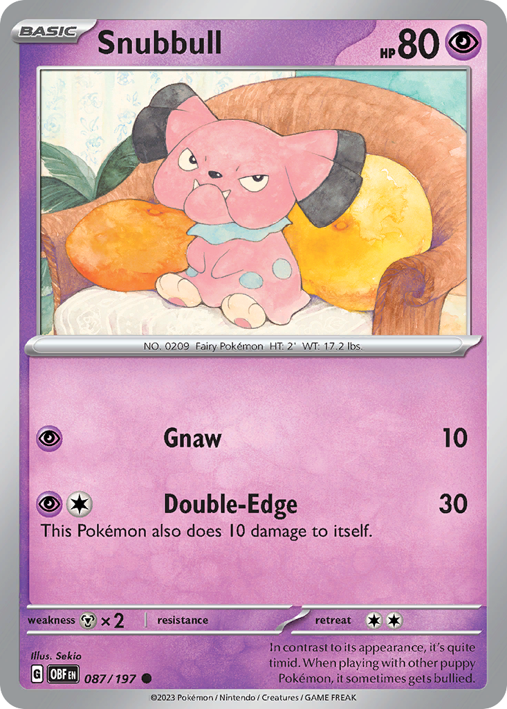 Snubbull Pokémon card